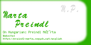 marta preindl business card